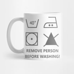 Washing instructions Mug